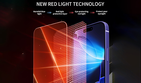 KR Anti-Red Light Tempered Glass Screen Protector